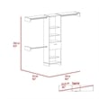 TUHOME Manchester 250 Closet System - Dark Walnut Engineered Wood