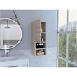 TUHOME Mila Bathroom Cabinet - Light Gray - Material Engineered Wood