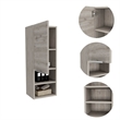 TUHOME Mila Bathroom Cabinet - Light Gray - Material Engineered Wood