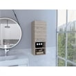 TUHOME Mila Bathroom Cabinet - Light Gray - Material Engineered Wood