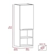 TUHOME Mila Bathroom Cabinet - Light Gray - Material Engineered Wood