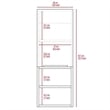 TUHOME Mila Bathroom Cabinet - Light Gray - Material Engineered Wood