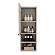 TUHOME Mila Bathroom Cabinet - Light Gray - Material Engineered Wood