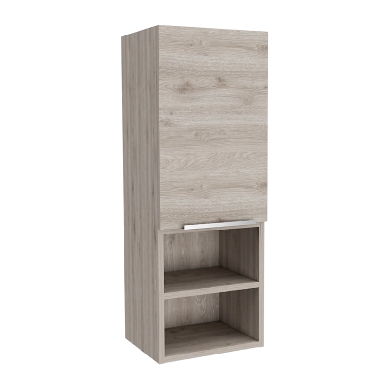 TUHOME Mila Bathroom Cabinet - Light Gray - Material Engineered Wood