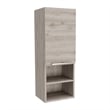 TUHOME Mila Bathroom Cabinet - Light Gray - Material Engineered Wood