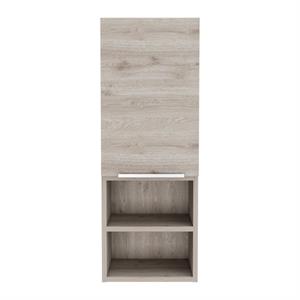 tuhome mila bathroom cabinet - light gray engineered wood