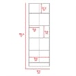TUHOME Multistorage Cabinet - Multi-color -Engineered Wood