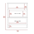 TUHOME Napoles Night Stand - Light Gray  Engineered Wood - For Bedroom