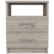 TUHOME Napoles Night Stand - Light Gray  Engineered Wood - For Bedroom