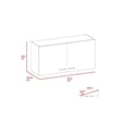 TUHOME Napoles Wall Cabinet - White/Smoky Oak  Engineered Wood