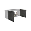TUHOME Napoles Wall Cabinet - White/Smoky Oak  Engineered Wood