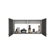 TUHOME Napoles Wall Cabinet - White/Smoky Oak  Engineered Wood