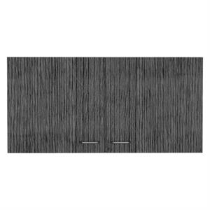 TUHOME Napoles Wall Cabinet - White/Smoky Oak  Engineered Wood