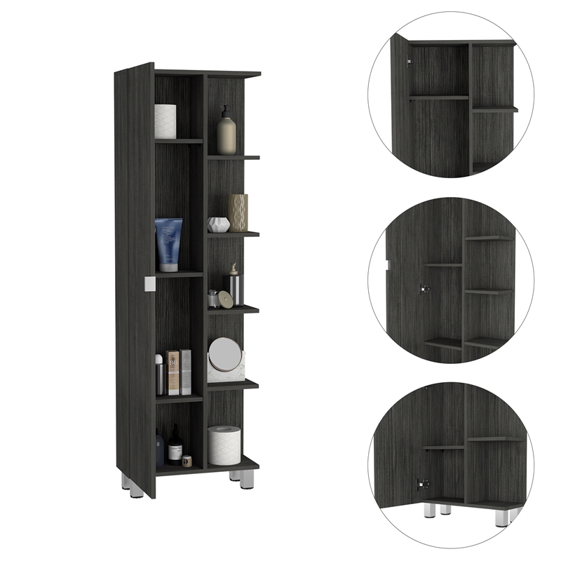 TUHOME Urano Linen Cabinet - Ash Engineered Wood - For Bathroom