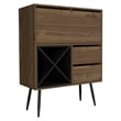TUHOME Prunus Bar Cabinet - Brown - Engineered Wood - For Living Room