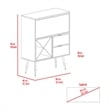 TUHOME Prunus Bar Cabinet - Brown - Engineered Wood - For Living Room