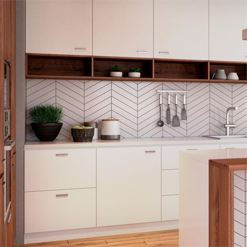 TUHOME  silver Finger Pull Handle For Home  4- 5/16 