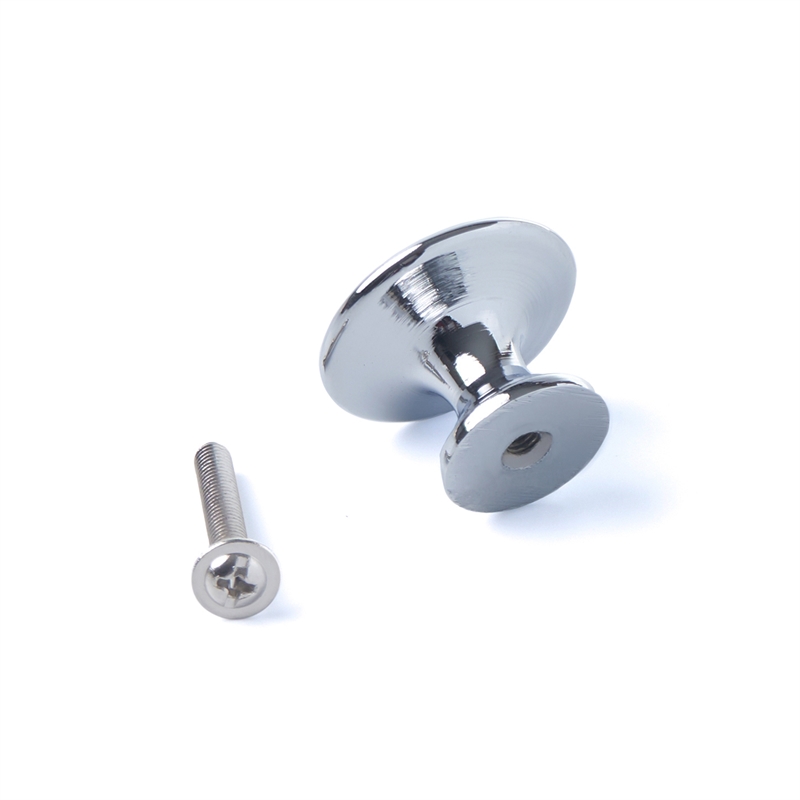 TUHOME silver metal Mushroom Cabinet Hardware Knob Diameter 1-1/8 Inch Set Of 20