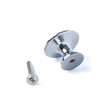 TUHOME silver metal Mushroom Cabinet Hardware Knob Diameter 1-1/8 Inch Set Of 20