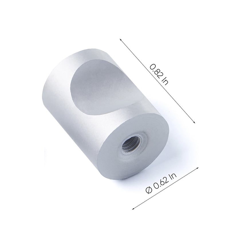 TUHOME  Aluminum Silver Cabinet Knobs 0.62