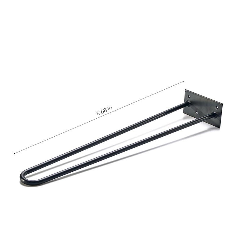 TUHOME 19.7 inches Black stainless steel Hairpin Legs                 (Set Of 4)