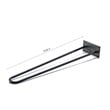 TUHOME 19.7 inches Black stainless steel Hairpin Legs                 (Set Of 4)