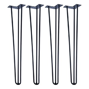TUHOME 19.7 inches Black stainless steel Hairpin Legs                 (Set Of 4)