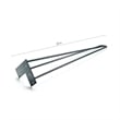 TUHOME 28 inches Black stainless steel Hairpin Legs                  (Set Of 4)