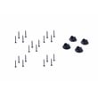TUHOME 28 inches Black stainless steel Hairpin Legs                  (Set Of 4)