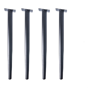 TUHOME 11.81&quot Round Steel Black stainless steel Slanted Legs (Set Of 4)