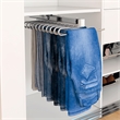 TUHOME  silver Pull Out Trousers Rack 11 Arms Clothes Organizer stainless steel
