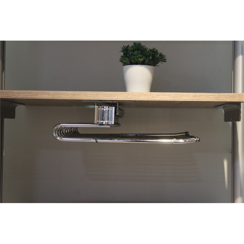 TUHOME  silver Pull Out Trousers Rack 11 Arms Clothes Organizer stainless steel