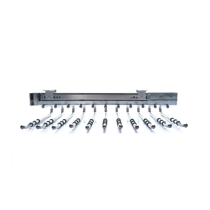 TUHOME  silver Pull Out Trousers Rack 11 Arms Clothes Organizer stainless steel