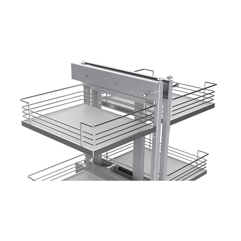 TUHOME Stainless steel Blind Corner Cabinet Organizer Silver