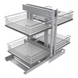 TUHOME Stainless steel Blind Corner Cabinet Organizer Silver