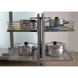 TUHOME Stainless steel Blind Corner Cabinet Organizer Silver