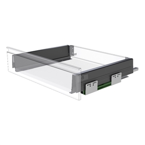 TUHOME  20&quot Soft Close Side Mount Drawer Slide Gray Matte stainless steel