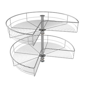 TUHOME  270 Turnstile silver Corner Cabinet Organizer Stainless steel