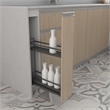 TUHOME Gray stainless steel Kitchen Bottle Rack Cabinet Pullout Organizer