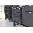 TUHOME Gray stainless steel Kitchen Bottle Rack Cabinet Pullout Organizer