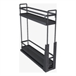 TUHOME Gray stainless steel Kitchen Bottle Rack Cabinet Pullout Organizer