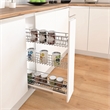 TUHOME silver Kitchen Seasoning Rack Cabinet Pullout Organizer stainless steel