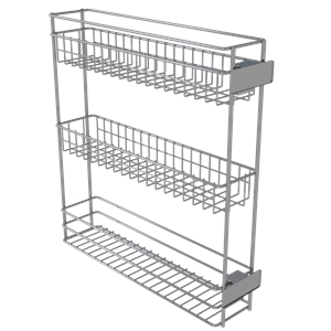 tuhome silver kitchen seasoning rack cabinet pullout organizer stainless steel
