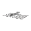 TUHOME silver Pull Out Trousers Rack 18 Arms Clothes Organizer stainless steel