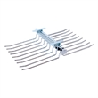 TUHOME silver Pull Out Trousers Rack 18 Arms Clothes Organizer stainless steel