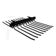 TUHOME Pull Out Trousers Rack 18 Arms Black Clothes Organizer stainless steel