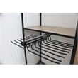 TUHOME Pull Out Trousers Rack 18 Arms Black Clothes Organizer stainless steel