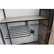 TUHOME Pull Out Trousers Rack 18 Arms Black Clothes Organizer stainless steel