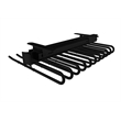 TUHOME stainless steel Pull Out Trousers Rack 11 Arms Black Clothes Organizer
