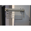 TUHOME Gray aluminum Pull Out Trouser&Tie Rack 14 Hooks And 4 Arms Silver